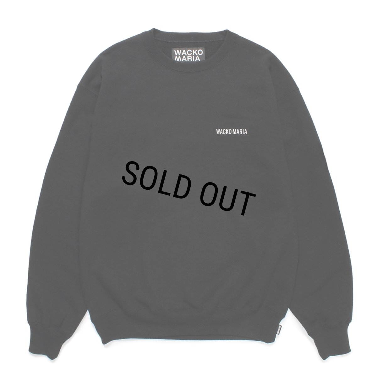画像1: WACKO MARIA/HEAVY WEIGHT CREW NECK SWEAT SHIRT（BLACK）［クルーネックスウェット-25春夏］ (1)
