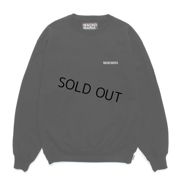 画像1: WACKO MARIA/HEAVY WEIGHT CREW NECK SWEAT SHIRT（BLACK）［クルーネックスウェット-25春夏］