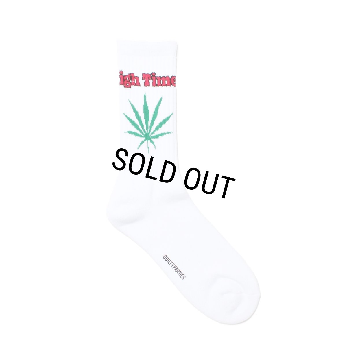 画像1: WACKO MARIA/HIGH TIMES / JACQUARD SOCKS（WHITE）［ジャガードソックス-25春夏］ (1)
