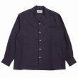 WACKO MARIA/50'S OPEN COLLAR SHIRT（DARK PURPLE）［50'Sオープン