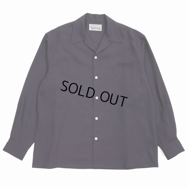 画像1: WACKO MARIA/50'S OPEN COLLAR SHIRT（DARK PURPLE）［50'Sオープンカラーシャツ-25春夏］