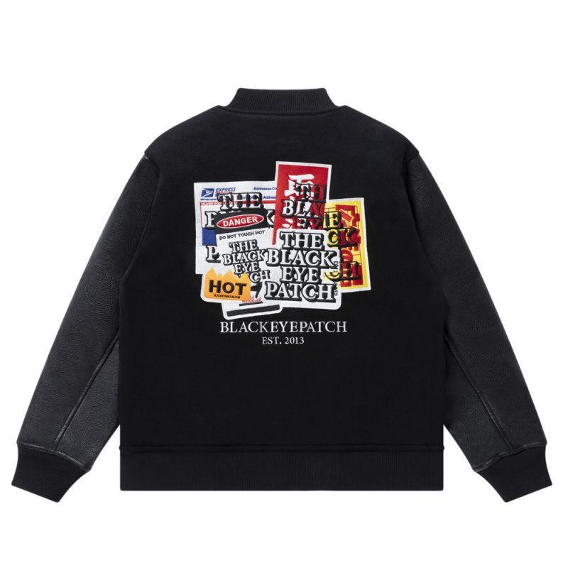 画像2: BlackEyePatch/LABEL PACK PATCHED STADIUM JACKET（BLACK）