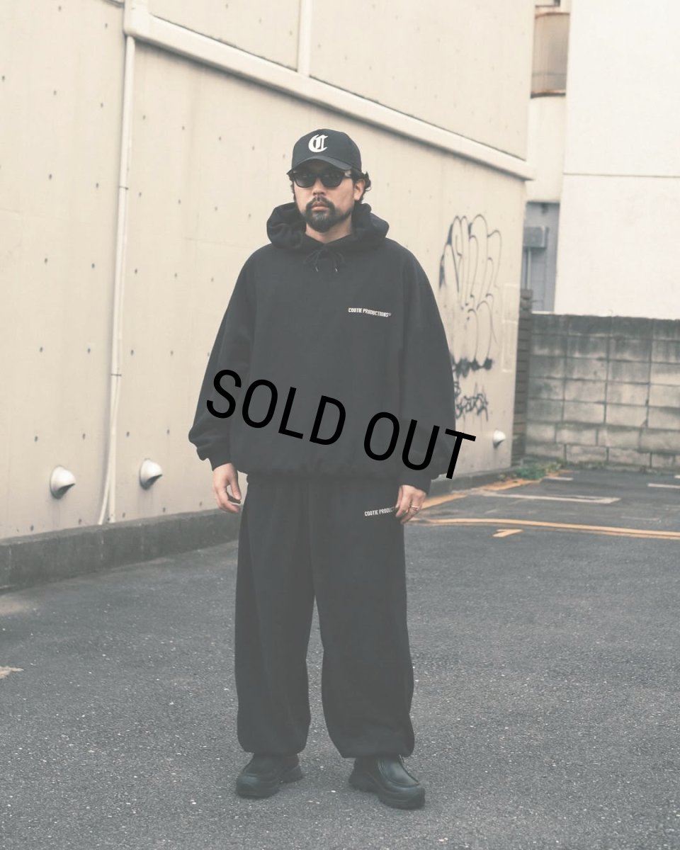 画像6: COOTIE PRODUCTIONS/Fleece Wide Easy Pants（Black）［フリースワイドイージーパンツ-25春夏］ (6)