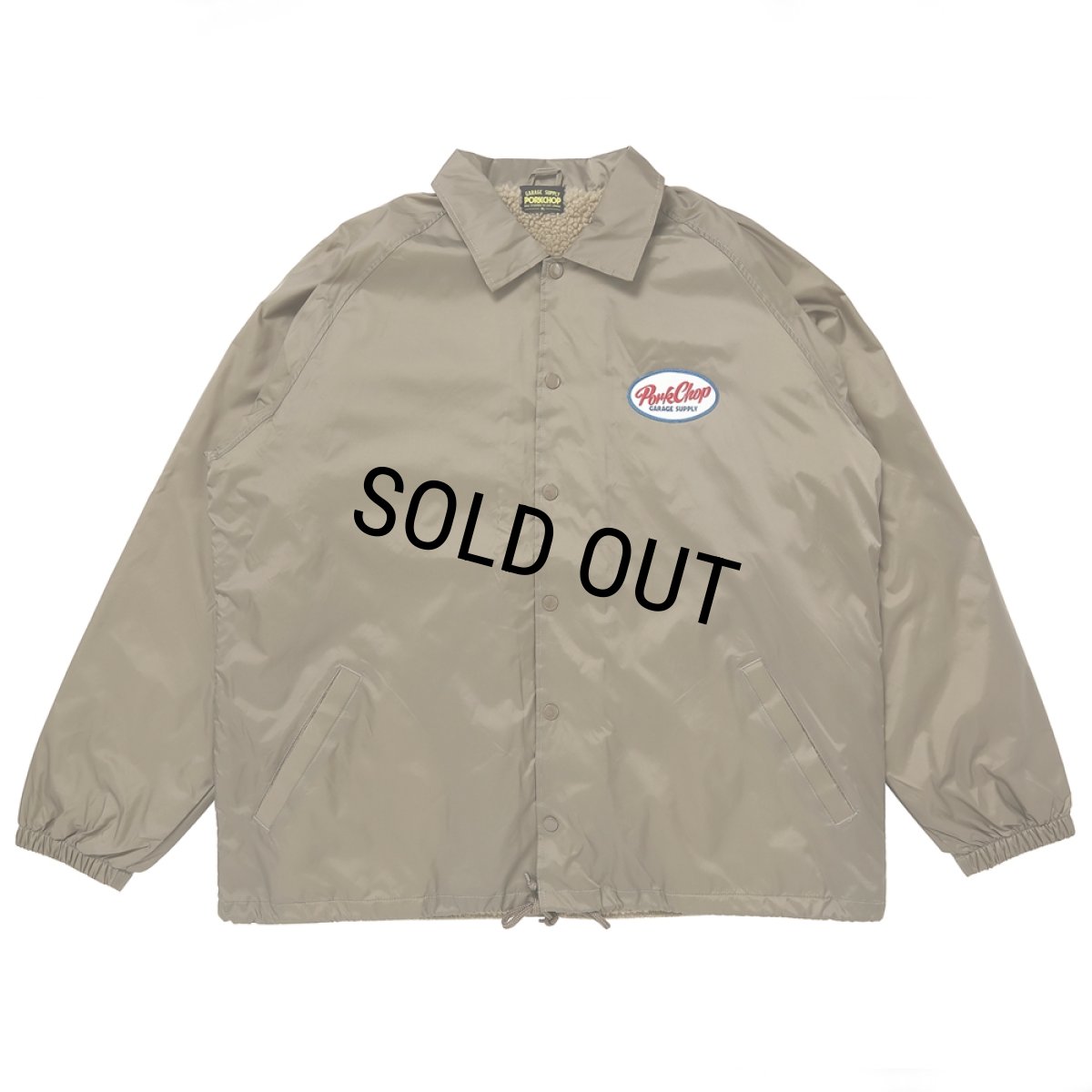 画像2: PORKCHOP/BOA COACH JKT（KHAKI）［ボアコーチJKT-25春夏］ (2)
