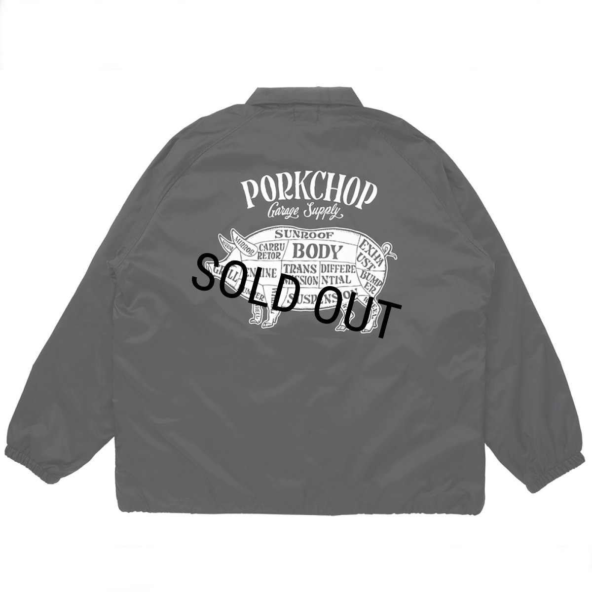 画像1: PORKCHOP/BOA COACH JKT（BLACK）［ボアコーチJKT-25春夏］ (1)