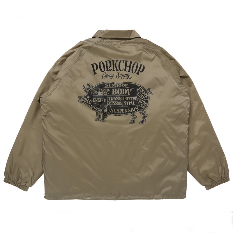 画像2: PORKCHOP/BOA COACH JKT（KHAKI）［ボアコーチJKT-25春夏］