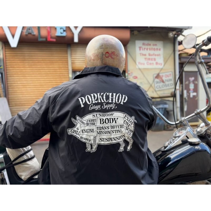 画像3: PORKCHOP/BOA COACH JKT（BLACK）［ボアコーチJKT-25春夏］