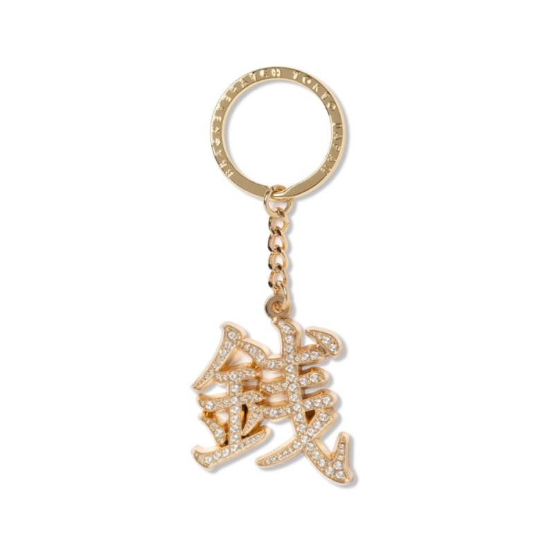 画像1: BlackEyePatch/ZENI RHINESTONE KEYCHAIN（GOLD）