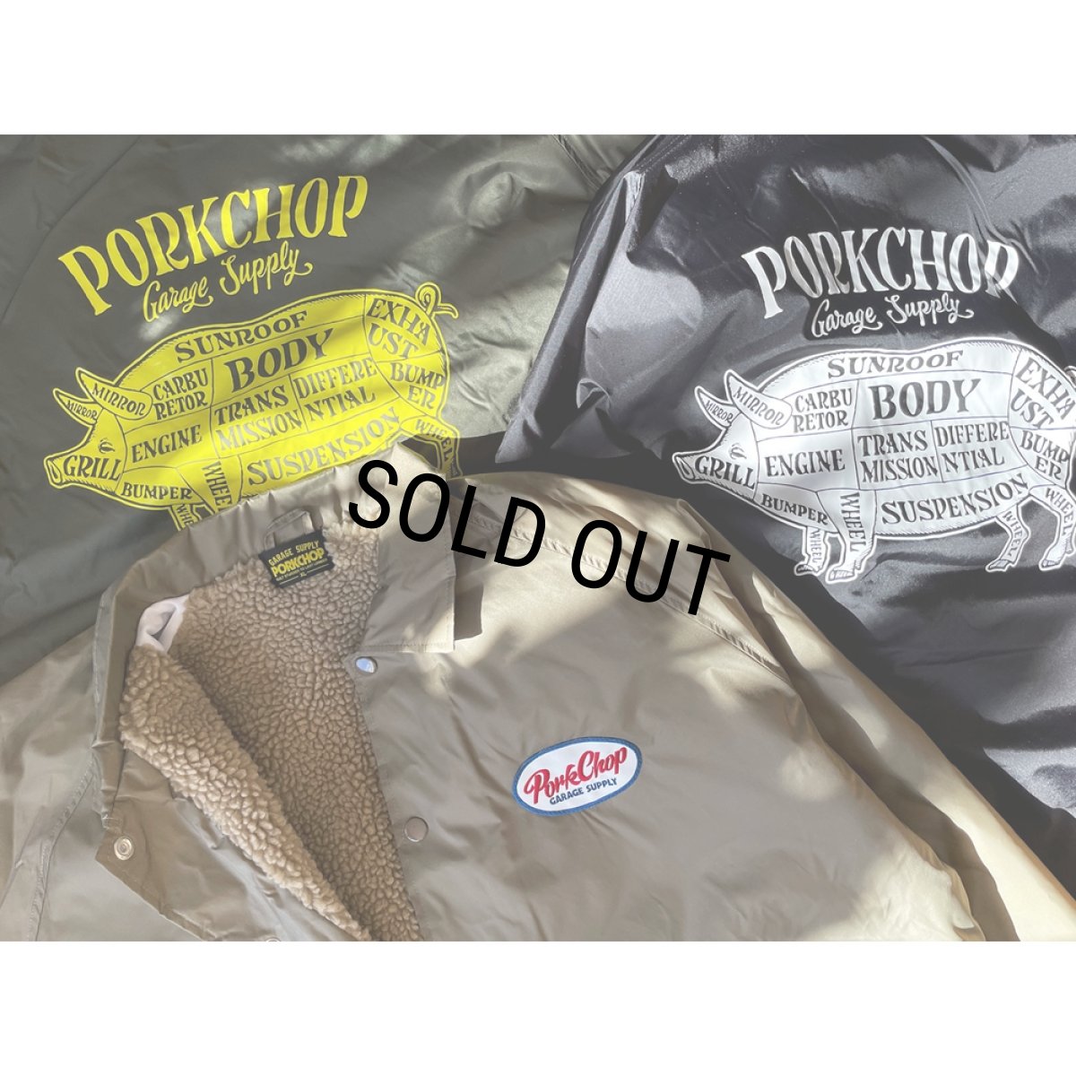 画像6: PORKCHOP/BOA COACH JKT（KHAKI）［ボアコーチJKT-25春夏］ (6)