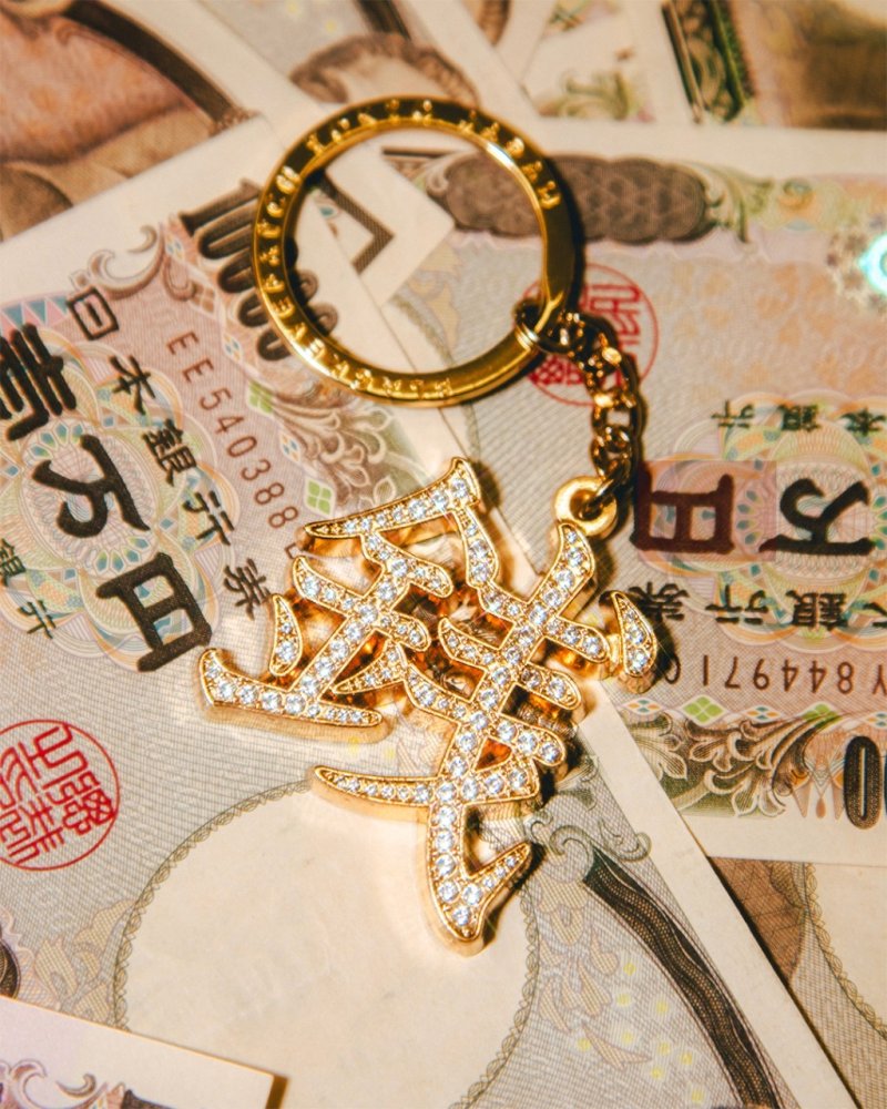 画像2: BlackEyePatch/ZENI RHINESTONE KEYCHAIN（GOLD）