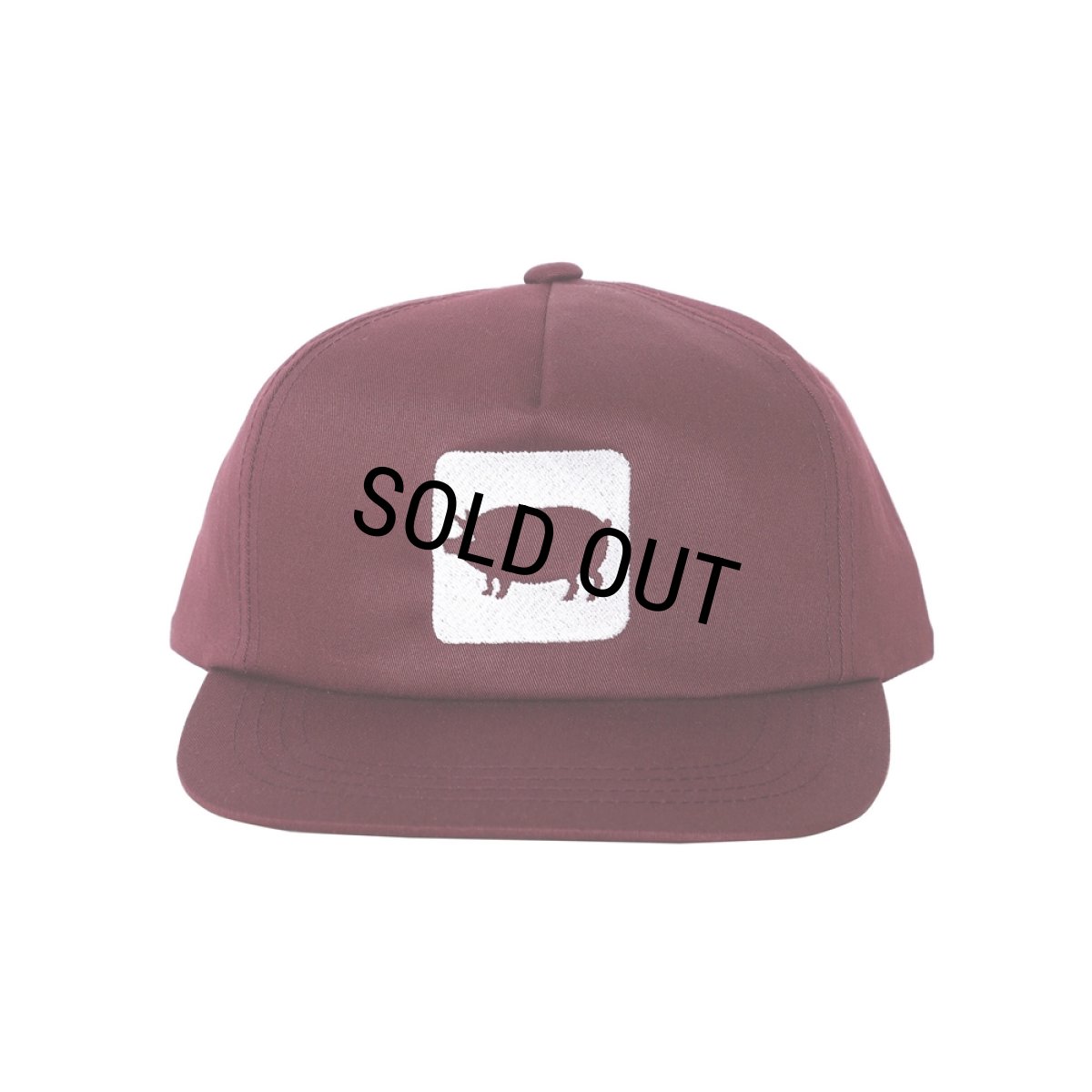 画像1: PORKCHOP/CYOW COTTON CAP（MAROON）［コットンキャップ-25春夏］ (1)