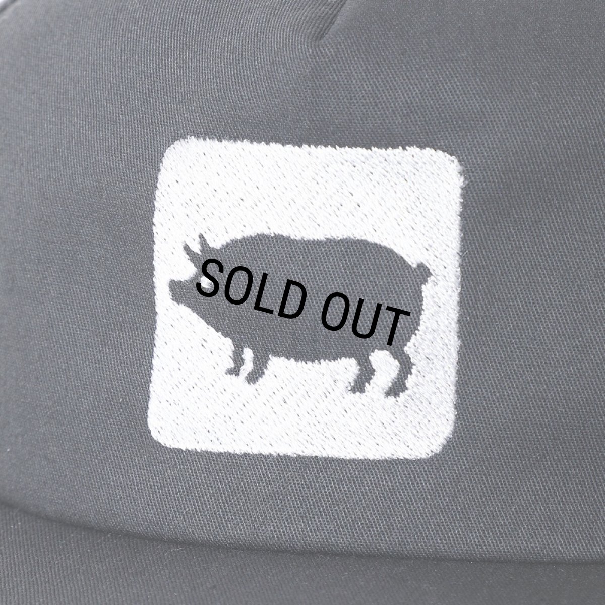 画像3: PORKCHOP/CYOW COTTON CAP（CHARCOAL）［コットンキャップ-25春夏］ (3)