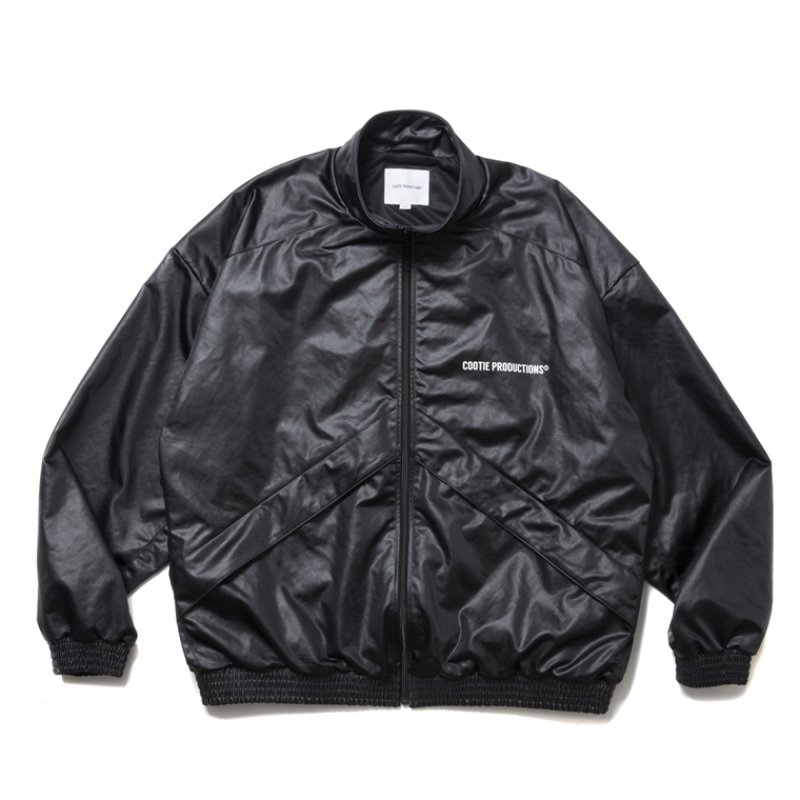 画像1: COOTIE PRODUCTIONS/Damp Coated Satin Track Jacket（Black）［トラックJKT-25春夏］