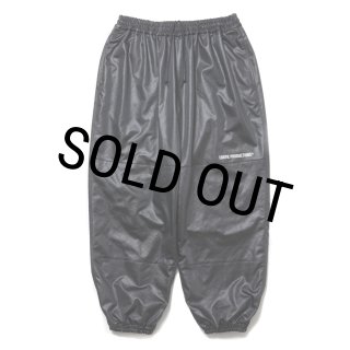 COOTIE PRODUCTIONS/Damp Coated Satin Wide Track Pants（Black