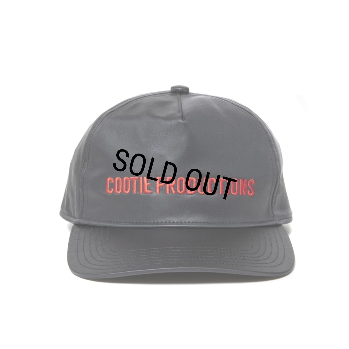 画像1: COOTIE PRODUCTIONS/Damp Coated Satin 5 Panel Cap（Black/Red）［5パネルキャップ-25春夏］ (1)