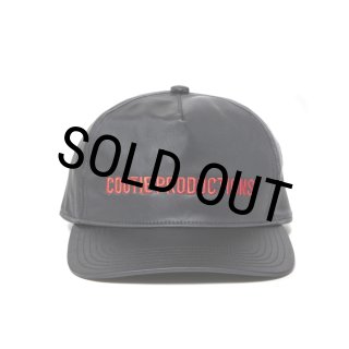 COOTIE PRODUCTIONS/Damp Coated Satin 5 Panel Cap（Black/Red）［5