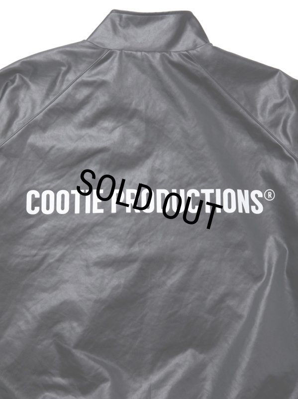 COOTIE PRODUCTIONS/Damp Coated Satin Track Jacket（Black