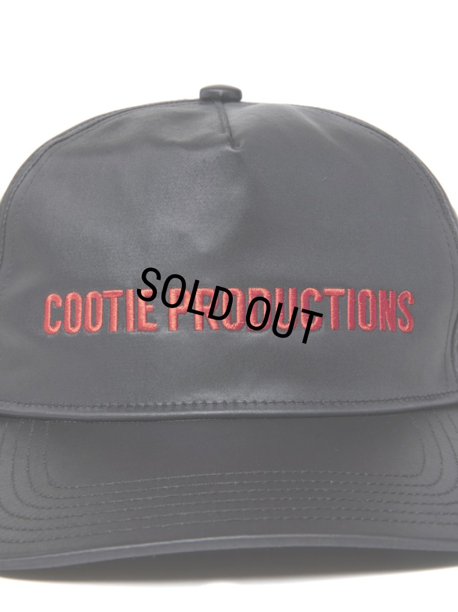 画像4: COOTIE PRODUCTIONS/Damp Coated Satin 5 Panel Cap（Black/Red）［5パネルキャップ-25春夏］ (4)