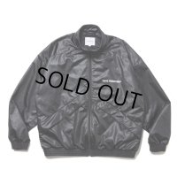 COOTIE PRODUCTIONS/Damp Coated Satin Track Jacket（Black）［トラックJKT-25春夏］