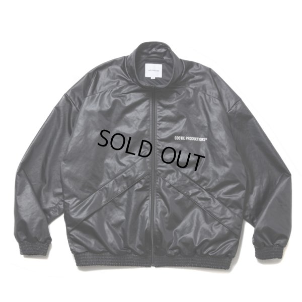 画像1: COOTIE PRODUCTIONS/Damp Coated Satin Track Jacket（Black）［トラックJKT-25春夏］