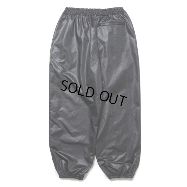 画像2: COOTIE PRODUCTIONS/Damp Coated Satin Wide Track Pants（Black）［ワイドトラックパンツ-25春夏］
