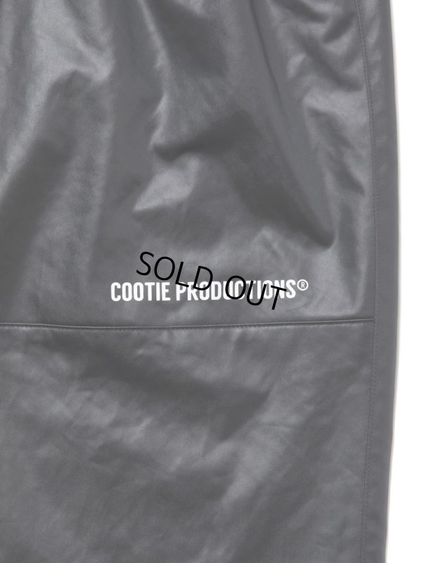 画像3: COOTIE PRODUCTIONS/Damp Coated Satin Wide Track Pants（Black）［ワイドトラックパンツ-25春夏］