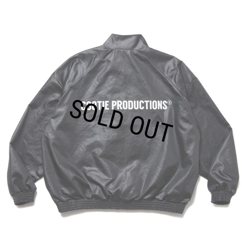 COOTIE PRODUCTIONS/Damp Coated Satin Track Jacket（Black