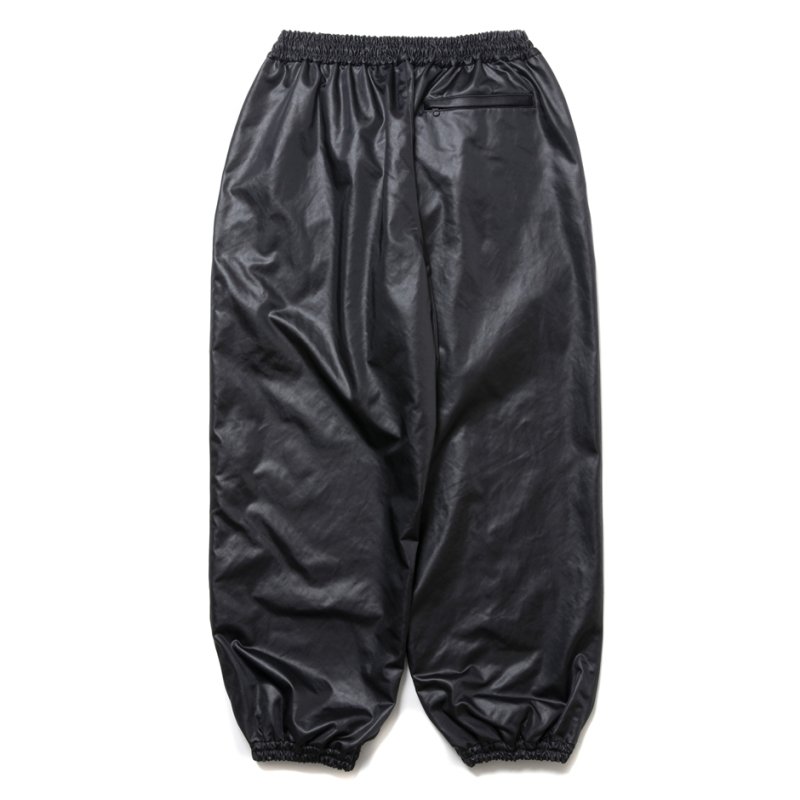 画像2: COOTIE PRODUCTIONS/Damp Coated Satin Wide Track Pants（Black）［ワイドトラックパンツ-25春夏］