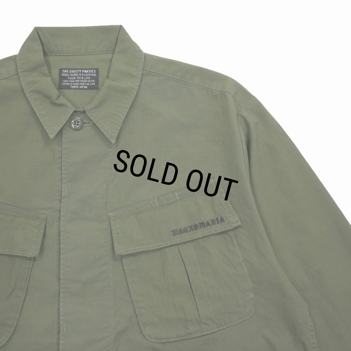 画像4: WACKO MARIA/FATIGUE JACKET（KHAKI）［ファティーグJKT-25春夏］ (4)