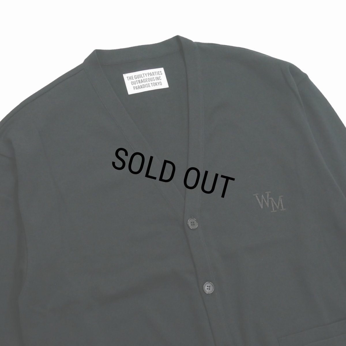 画像4: WACKO MARIA/COTTON KNIT CARDIGAN（BLACK）［コットンニットカーディガン-25春夏］ (4)