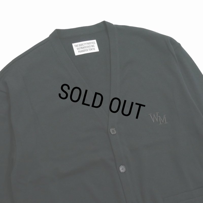 WACKO MARIA/COTTON KNIT CARDIGAN（BLACK）［コットンニット