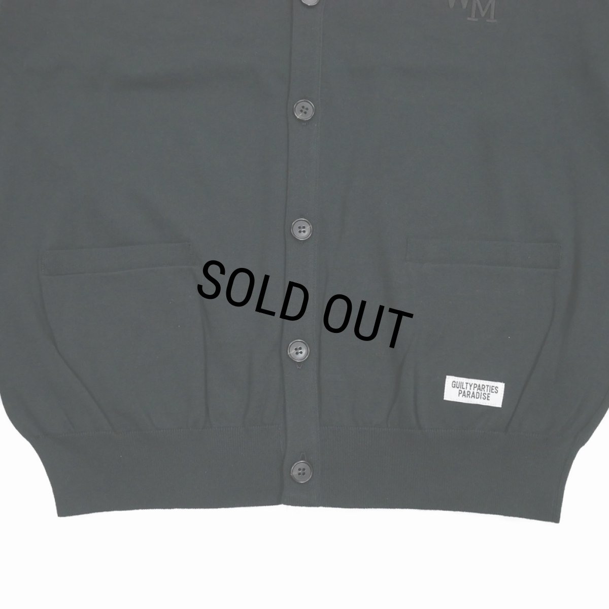 画像5: WACKO MARIA/COTTON KNIT CARDIGAN（BLACK）［コットンニットカーディガン-25春夏］ (5)