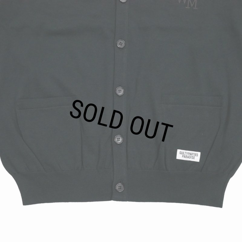 WACKO MARIA/COTTON KNIT CARDIGAN（BLACK）［コットンニット