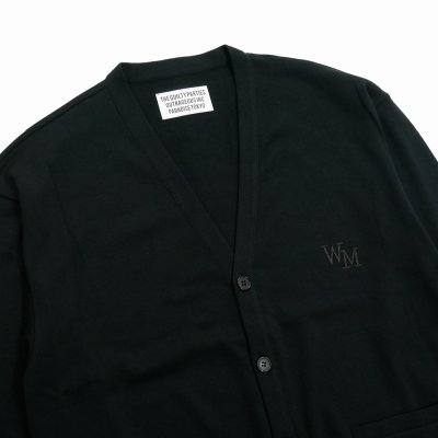 WACKO MARIA ポケット付コットンカーディガン ブラックS ワコマリア WACKO MARIA ポケット付コットンカーディガン ブラックS ワコマリア
