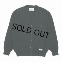 WACKO MARIA/COTTON KNIT CARDIGAN（BLACK）［コットンニットカーディガン-25春夏］