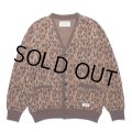 WACKO MARIA/LEOPARD JACQUARD KNIT CARDIGAN（BROWN）［レオパードコットンニットカーディガン-25春夏］