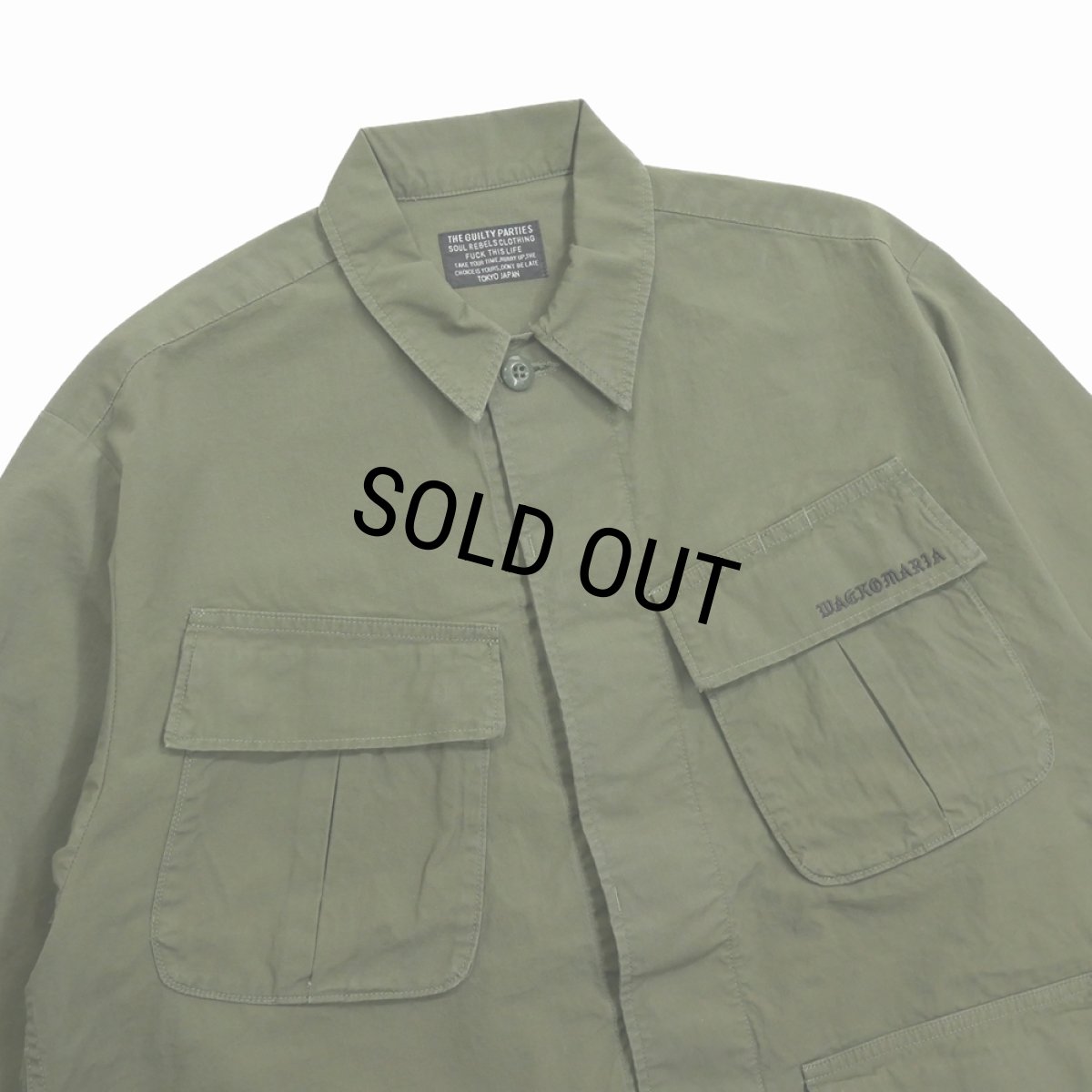 画像3: WACKO MARIA/FATIGUE JACKET（KHAKI）［ファティーグJKT-25春夏］ (3)