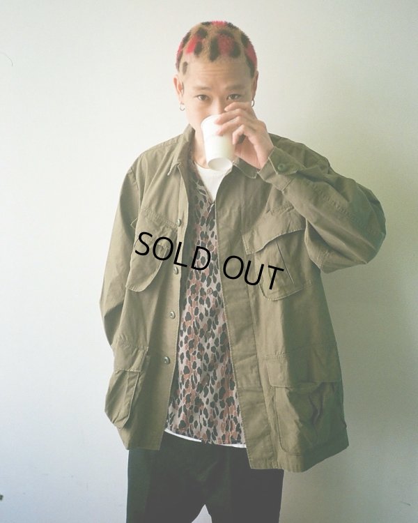 画像2: WACKO MARIA/LEOPARD HAWAIIAN SHIRT（GRAY）［レオパードハワイアンシャツ-25春夏］