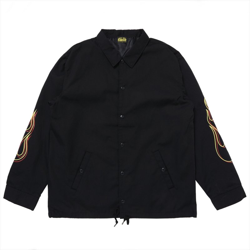 画像1: PORKCHOP/LOGO COACH JKT（BLACK）［ロゴコーチJKT-25春夏］