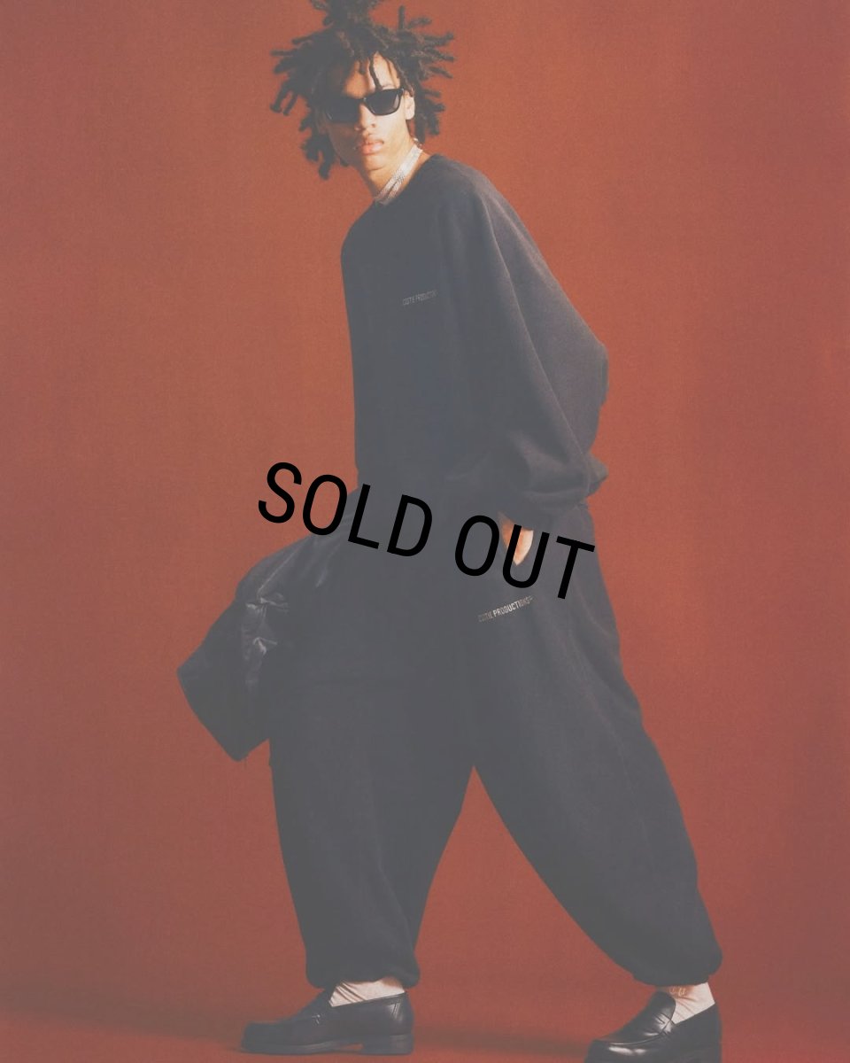 画像7: COOTIE PRODUCTIONS/Fleece Sweat Crew（Black）［フリースクルー-25春夏］ (7)