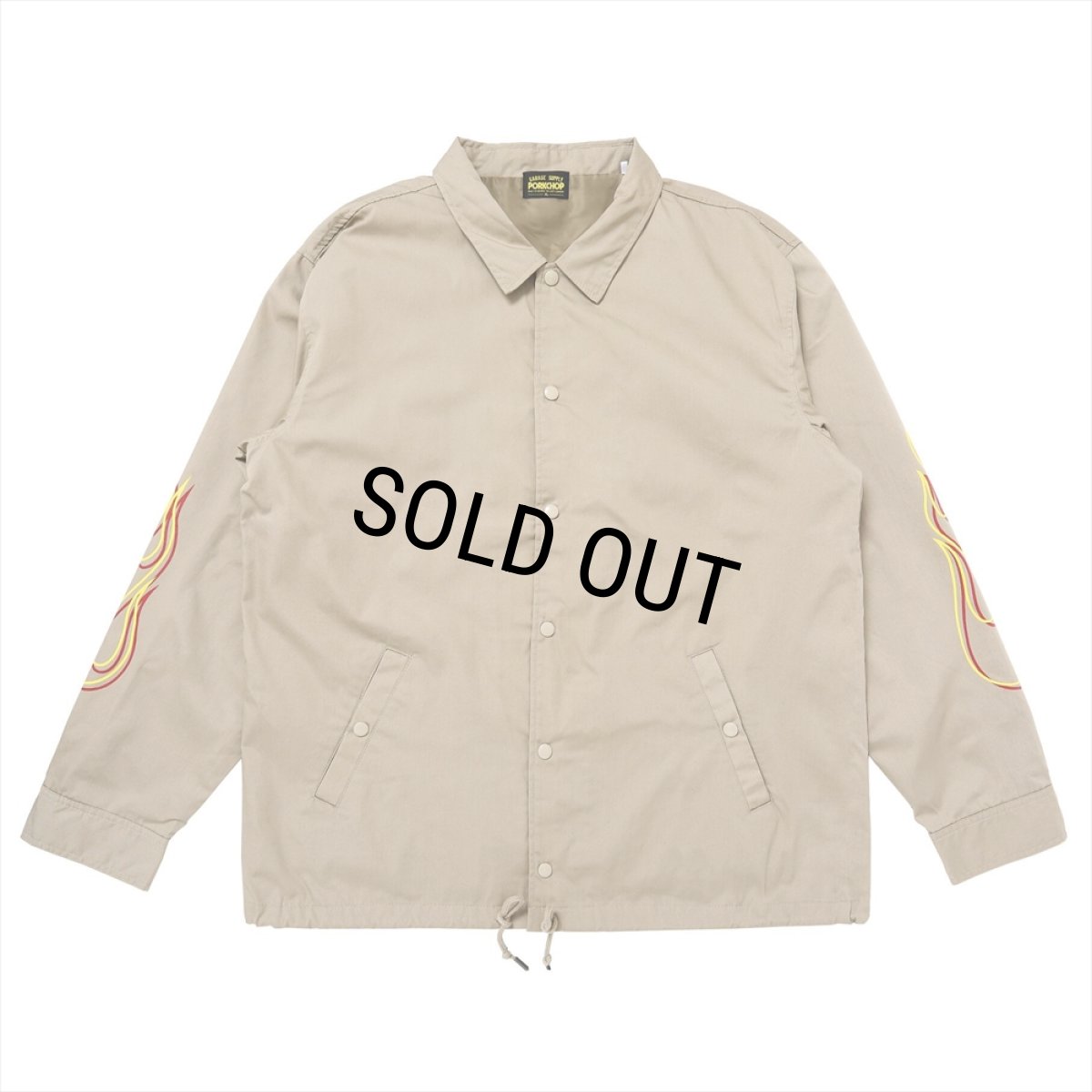 画像2: PORKCHOP/LOGO COACH JKT（BEIGE）［ロゴコーチJKT-25春夏］ (2)