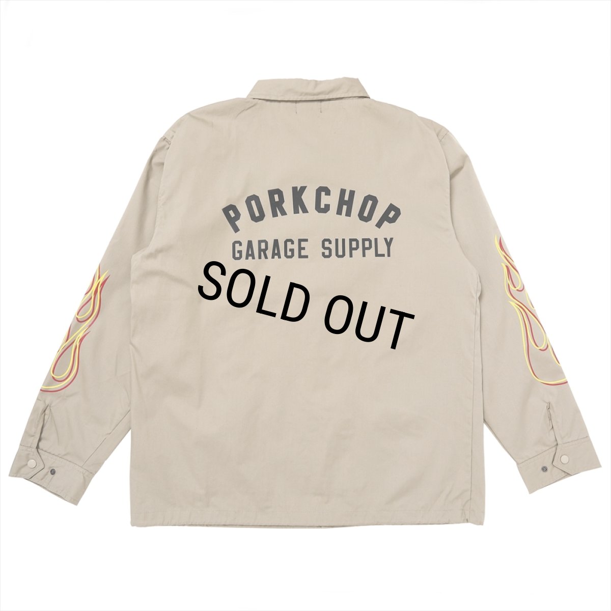 画像1: PORKCHOP/LOGO COACH JKT（BEIGE）［ロゴコーチJKT-25春夏］ (1)