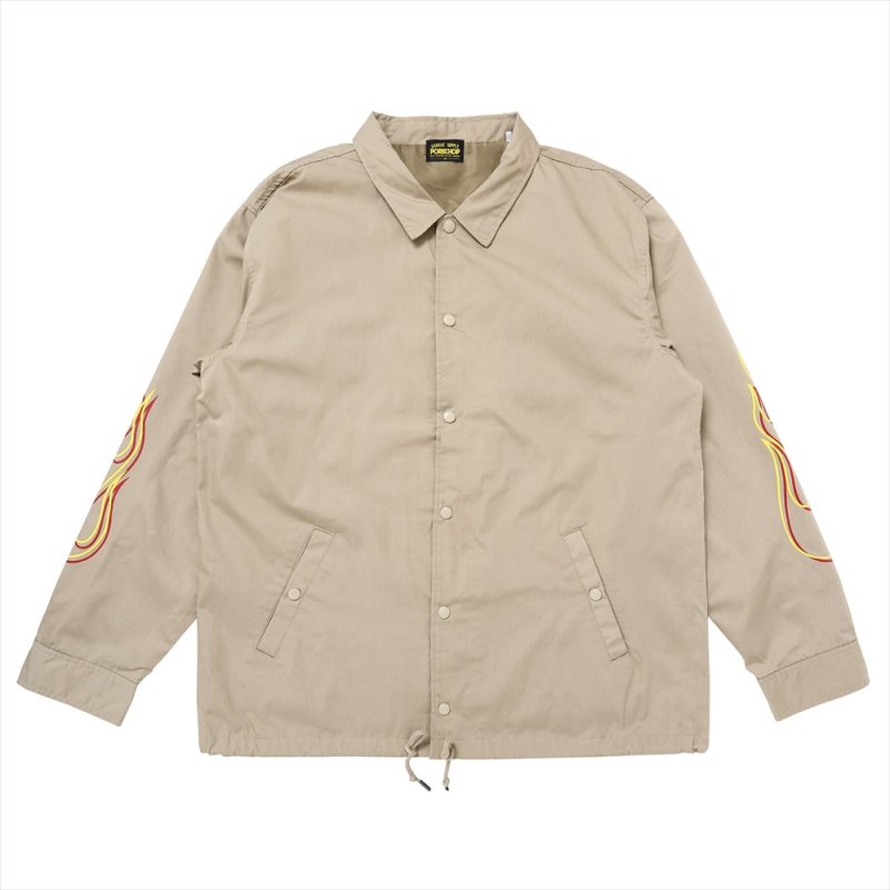 画像1: PORKCHOP/LOGO COACH JKT（BEIGE）［ロゴコーチJKT-25春夏］