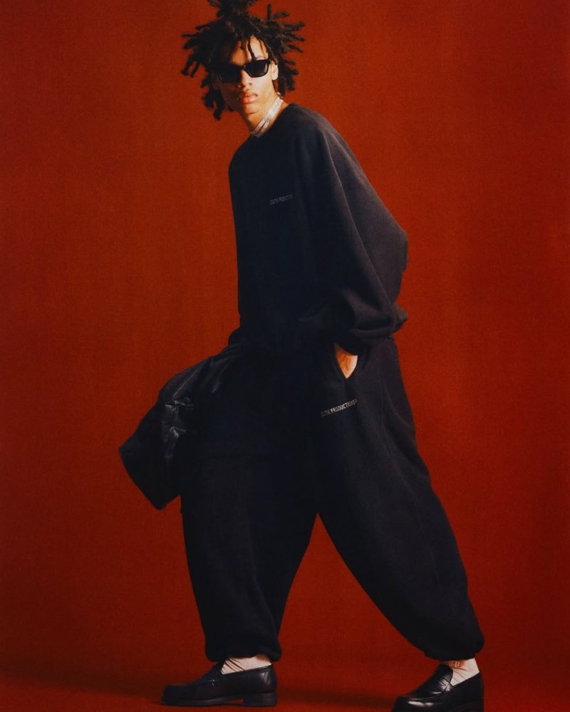 画像3: COOTIE PRODUCTIONS/Fleece Wide Easy Pants（Black）［フリースワイドイージーパンツ-25春夏］