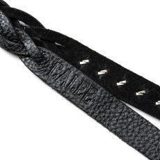 画像3: CALEE/STUDS & KNITTING LEATHER SHORT KEY RING＜TYPE A＞（BLACK/SILVER）［レザーショートキーリング-25春夏］ (3)