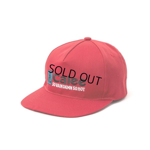 画像1: CALEE/CAL NT LOGO TWILL CAP＜NATURALLY PAINT DESIGN＞（RED）［ツイルキャップ-25春夏］