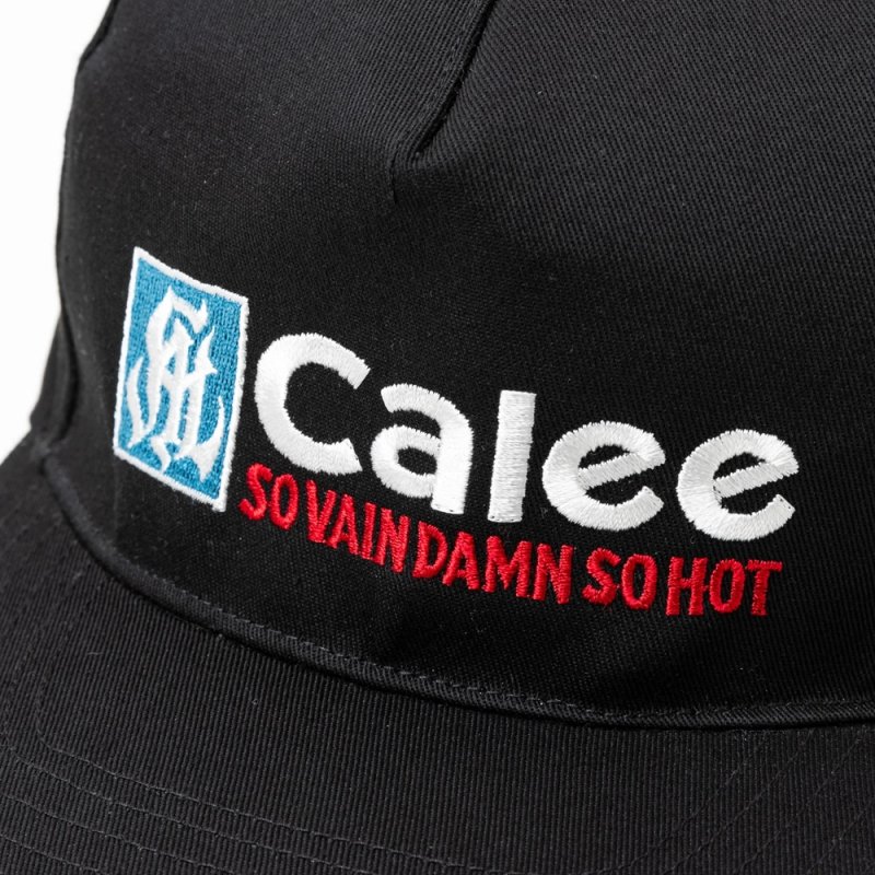 画像3: 【30％OFF】CALEE/CAL NT LOGO TWILL CAP＜NATURALLY PAINT DESIGN＞（BLACK）［ツイルキャップ-25春夏］