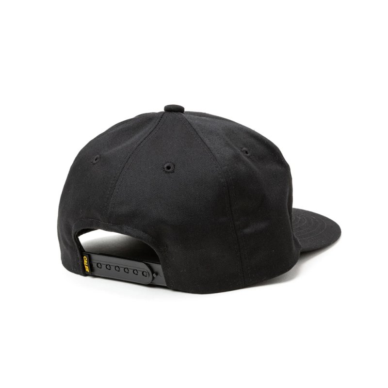 画像2: 【30％OFF】CALEE/CAL NT LOGO TWILL CAP＜NATURALLY PAINT DESIGN＞（BLACK）［ツイルキャップ-25春夏］