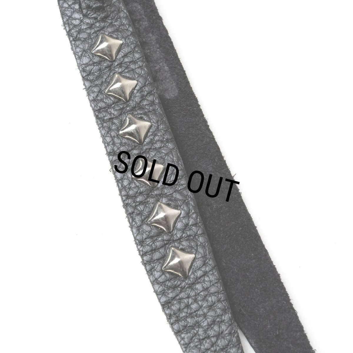 画像4: CALEE/STUDS & KNITTING LEATHER SHORT KEY RING＜TYPE A＞（BLACK/SILVER）［レザーショートキーリング-25春夏］ (4)