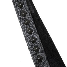 画像4: CALEE/STUDS & KNITTING LEATHER LONG KEY RING＜TYPE A＞（BLACK/BLACK）［レザーロングキーリング-25春夏］ (4)